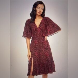 Dress the Population Red and Black Leopard Maxi Dress